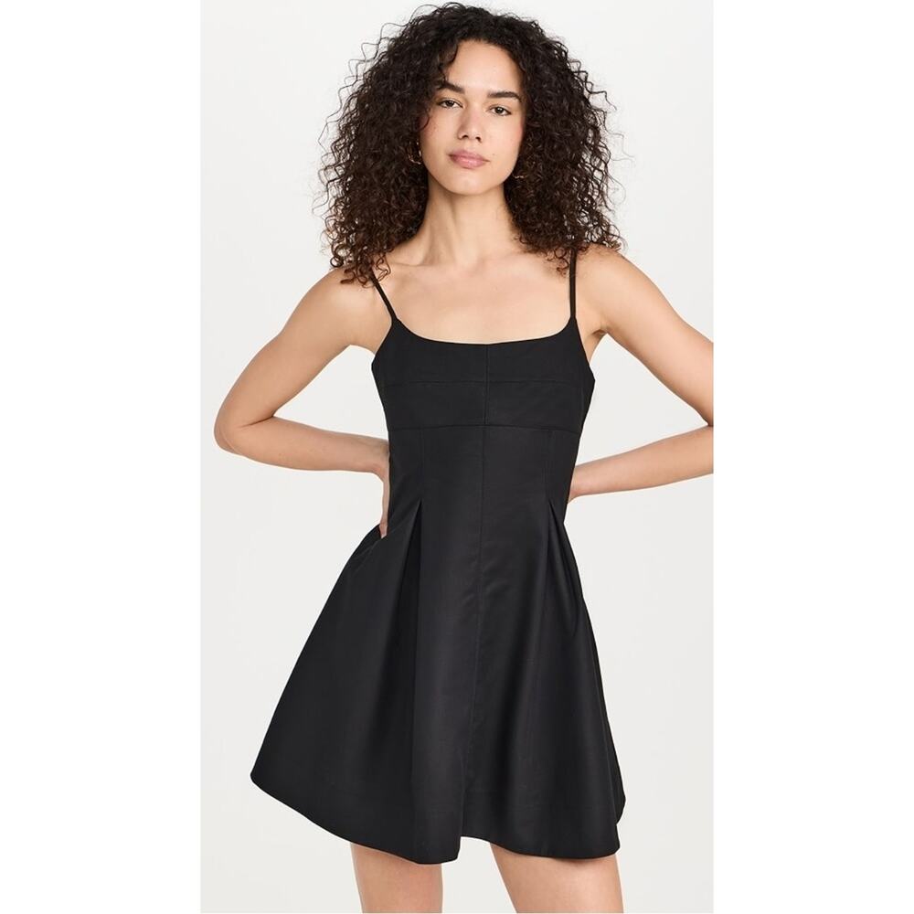 La Ligne Lena Black Organic Cotton Blend Mini Dress New US 2
